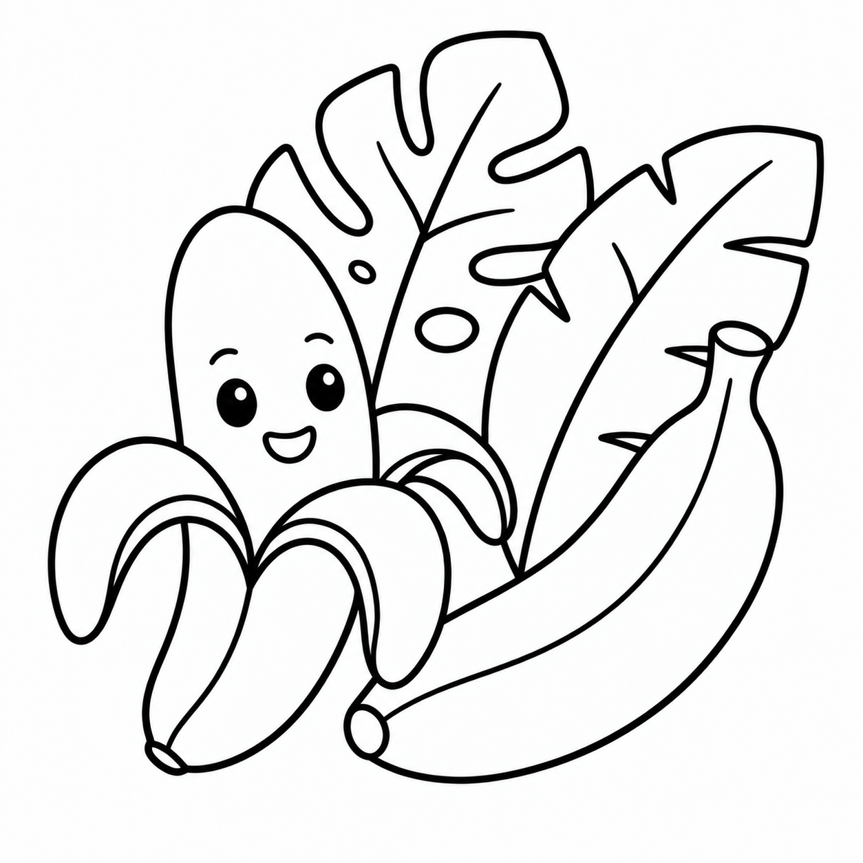 Ausmalbild: Bananen