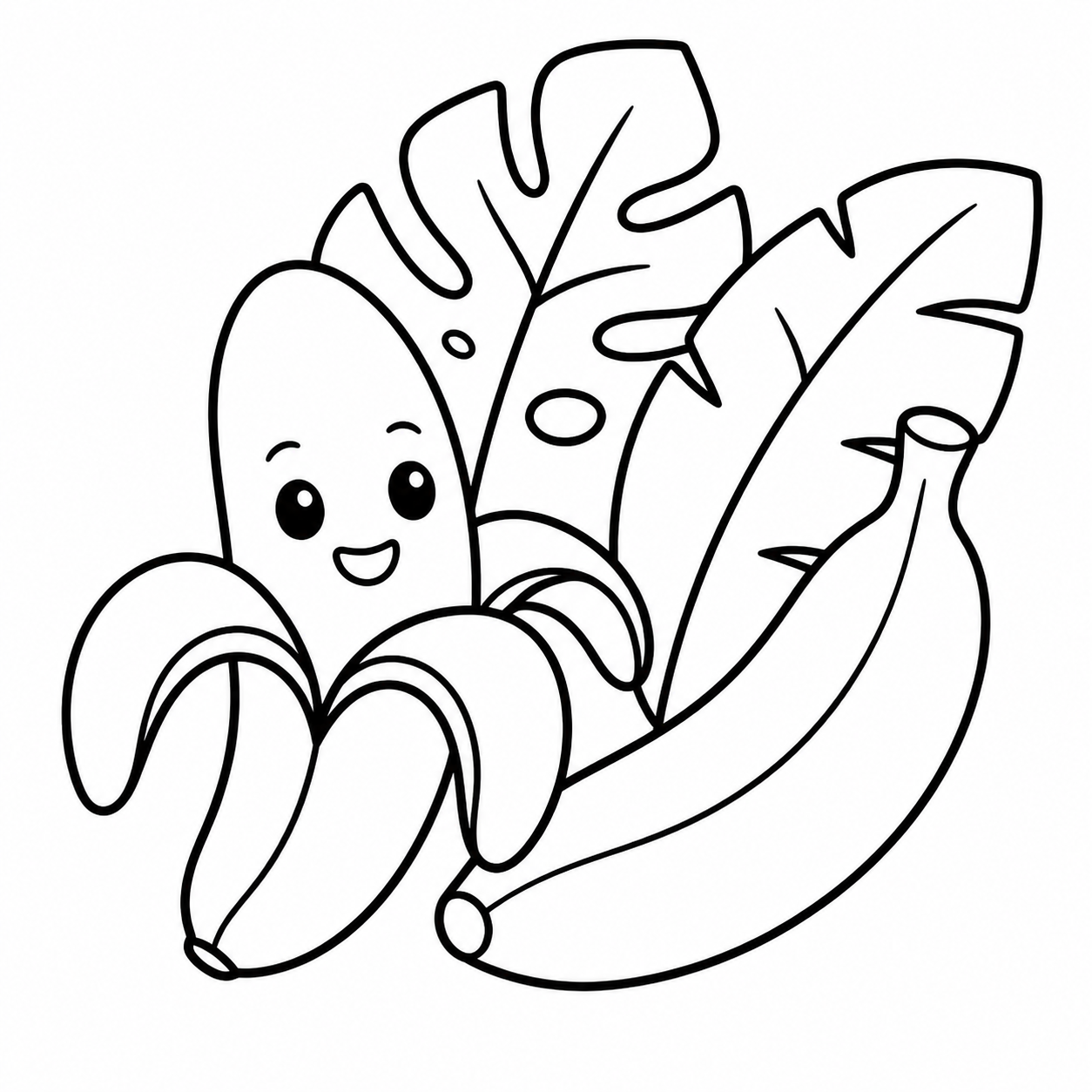 Ausmalbild: Bananen