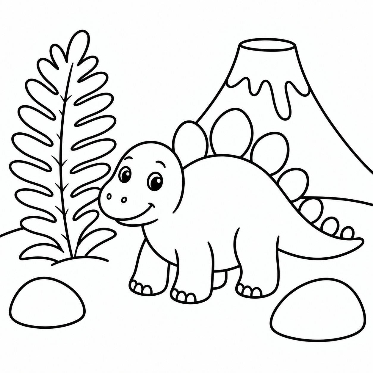 Ausmalbild: Dinosaurier